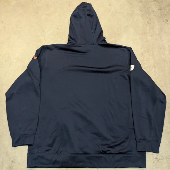Nike Therma Fit Denver Broncos Navy Hoodie Men's XXL - Picture 6 of 9